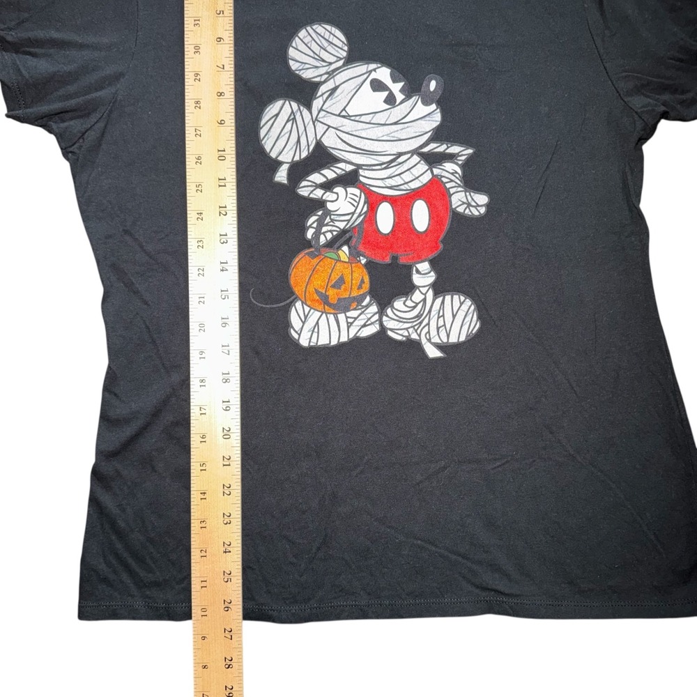 Disney Mickey Mouse Mummy Halloween Classic Tee T-Shirt Black Womens XL Used - Picture 7 of 8